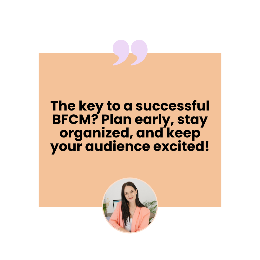 Tips for a successful Black Friday and Cyber Monday (BFCM): Plan early, stay organized, and keep your audience engaged. Featuring Liezle Potgieter.