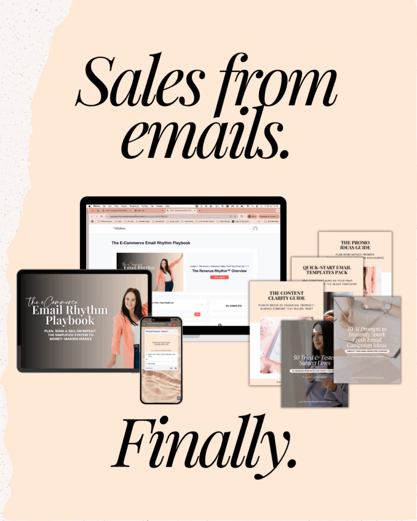 Sales from emails. Finally an email content plan for e-commerce
